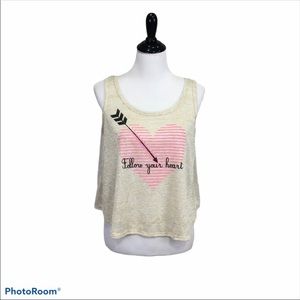 Purple Snow loose fit low scoop back tank top